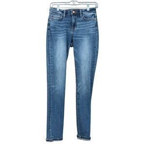 Sam Edelman The Kitten Mid Rise Skinny Ankle Jeans Blue Size 26 Medium Wash